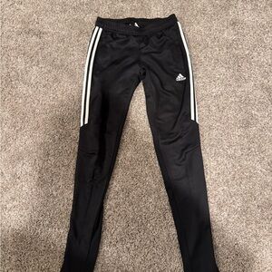 Adidas Black Joggers with White Stripes